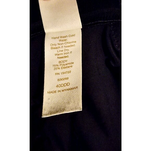 Camis Mio Women's Black Bra Lingerie 54H Adjustable Straps Supportive - Picture 6 of 6